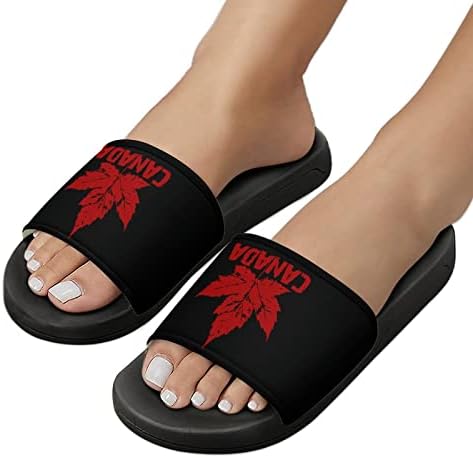 Sandálias da casa do Canadá não deslizam chinelos de dedo do pé para massagem banho de chuveiro