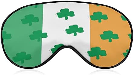 Clover na bandeira irlandesa Sleep Máscara Máscara de olho macio tampas bloqueando as luzes