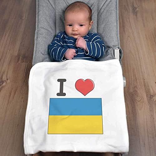 Azeeda 'eu amo Ucrânia' Culgo de bebê de algodão / xale