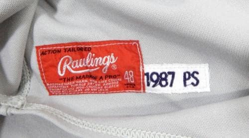 1987 Palm Springs Angels 45 Game usou Grey Jersey 48 DP23999 - Jerseys MLB usada para jogo MLB