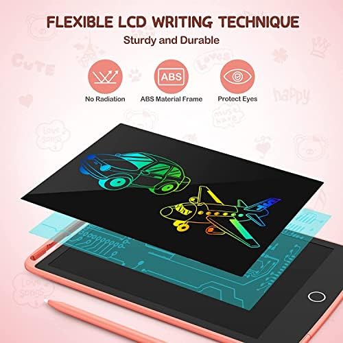 Tecjoe 2 Pack LCD Writing Tablet com ímãs de geladeira, quadro de redação para crianças desenho/viagem