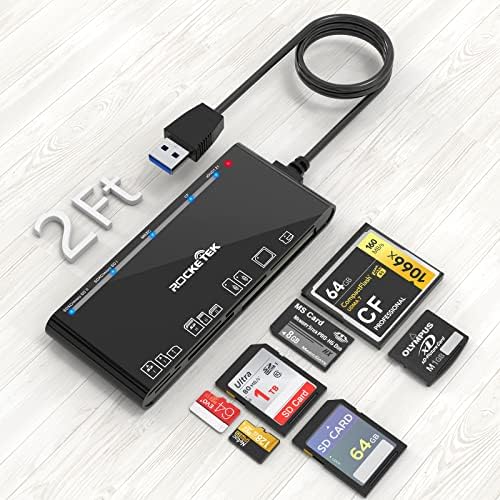 SD Card Reader 7 em 1 USB3.0 Leitor de vários cartões para SD/SDXC/SDHC/Micro SD/CF/XD/MS/MMC