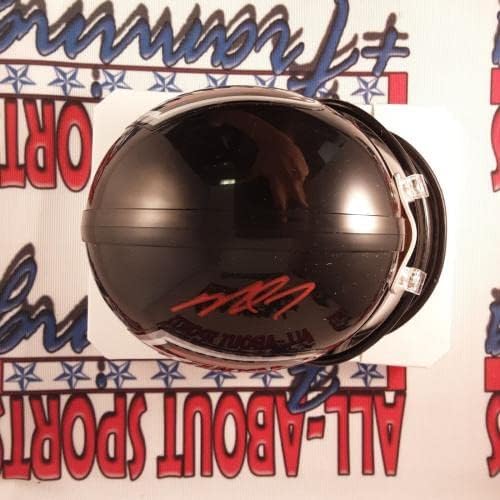 Michael Vick Authentic assinou o Mini Capacete Autografado do Atlanta Falcons JSA. - Mini capacetes
