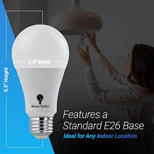 3 Pacote A21 Bulbos LED de 3 vias 50 100 150 - 5000K Daylite - Lâmpadas de 3 vias ajustáveis ​​com luz interna