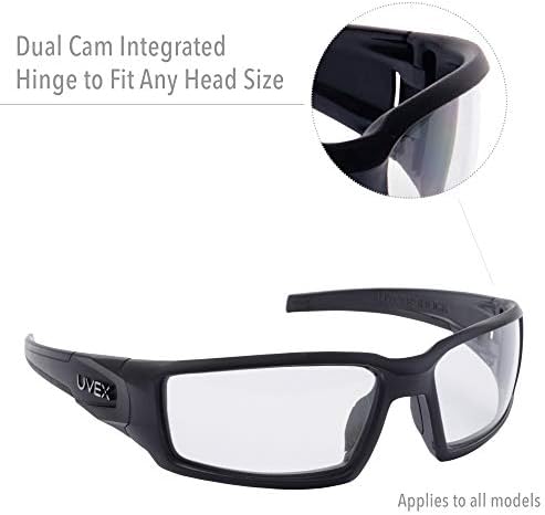 Uvex por Honeywell Hypershock Segurança de óculos, estrutura marrom com lente Espresso e uvextreme mais revestimento anti-fog