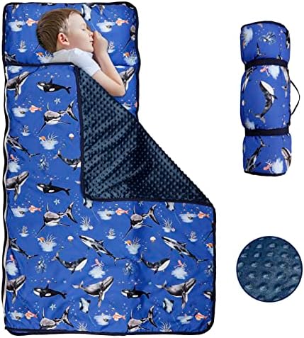 Tapete de soneca de criança com travesseiro removível e cobertor de ponto macio, tapetes de sopa de câmera de