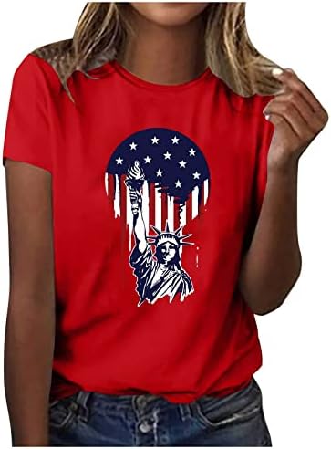 Camisetas American Flag T T For Women 4 de julho Camiseta patriótica Camiseta