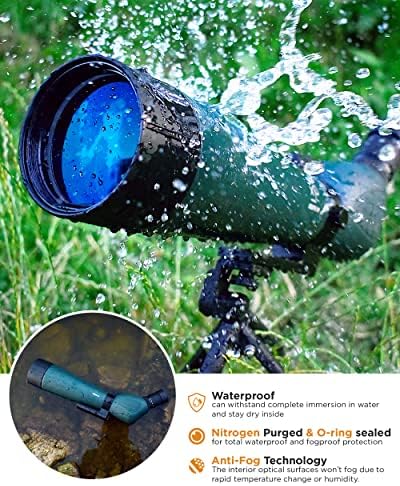 Escopos criativos de spoting xp para caça - escopo à prova d'água com tripé e adaptador de telefone