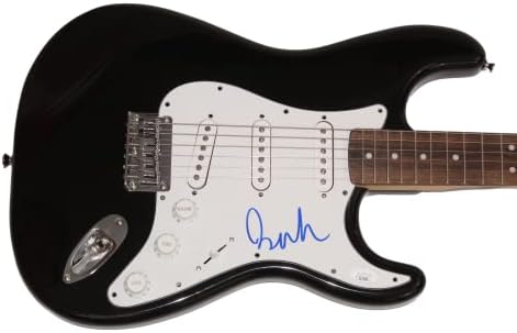 Beck assinou o autógrafo em tamanho real Black Fender Stratocaster Guitar, com James Spence JSA Autenticação
