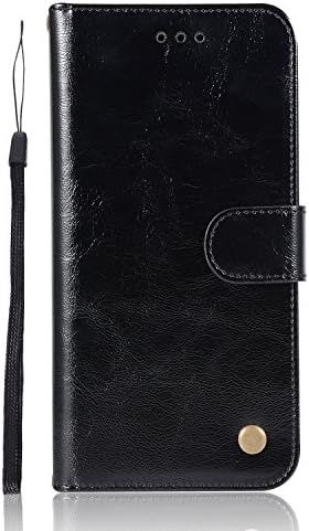Caso do iPhone 8 Plus, capa do iPhone 7 Plus, Caixa de carteira de kickstand de protetor de couro
