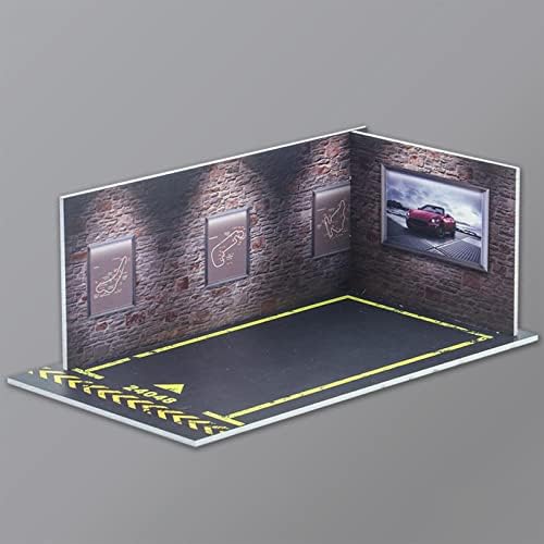 ALMENCLA PIEÇA PVC 1/24 Modelo de carro em escala Diorama cenário de estacionamento cenário de simulação