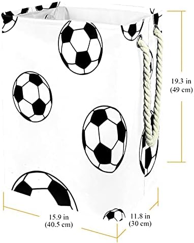 Inomer Beda de bolas de futebol branco preto cesto de roupas de roupa grande e impermeável Roupas de roupas para