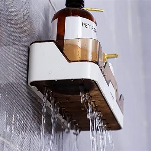 ZLXDP Rack de banheiro montado na parede para shampoo armazenamento de plástico de plástico organizador
