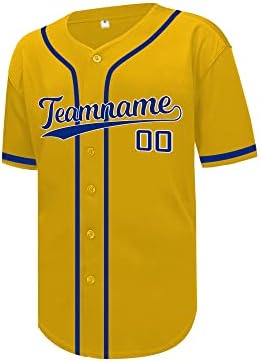 Jersey de beisebol personalizada Nome costurado e número da camisa de beisebol personalizada para homens jovens
