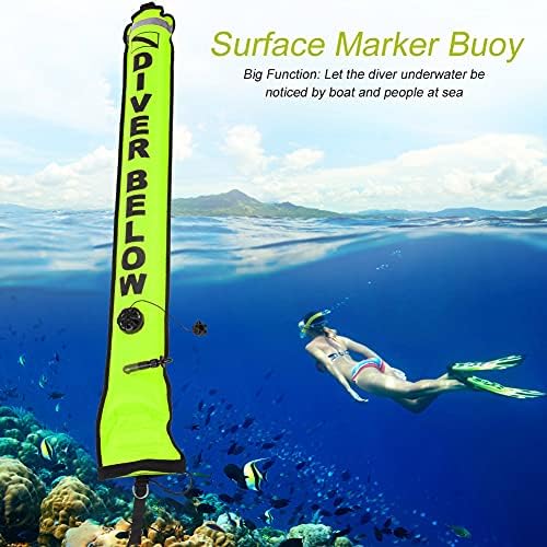 Marcador de sinal de mergulho Ritoeassports, 6 pés de pó de mergulho de 6 pés de alta visibilidade de mergulho