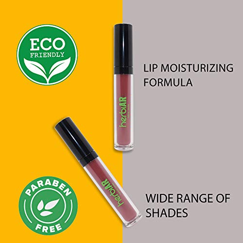 Herbiar Liquid Lipstick Longwearing à prova d'água fosca Lip Lip Gloss High Pigmented Unstick Hidratante Lipgloss