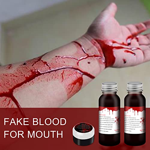 Sullmar Fake Blood Coagulou Gel Gel Fake Gel Blood Fake Welable para roupas e rosto