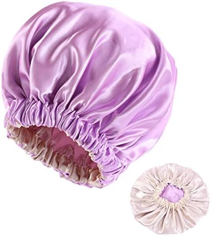 Yezijin Cetin Bonnet Silk Bonnet Hair Bonnet Tamanho do capô de cetim adormecido Banda de gravata elástica para