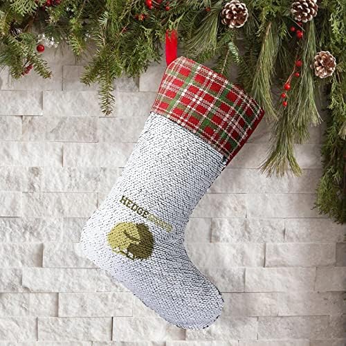 Hedge abraça lantejoulas meias de natal pareding ornamentos pendurados decoração para festa de férias