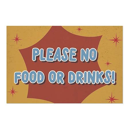 CGSignLab | Por favor, sem comida ou bebida -Notalgia Burst Janela Buscada | 36 x24