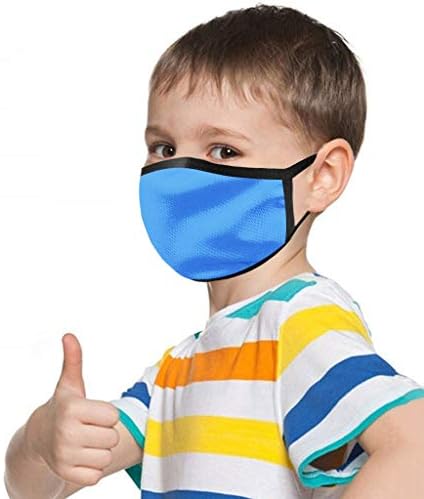 Penate 5pcs de máscaras de cor sólidas infantis face reutilizável c-overing washable face bandanas-navio dos