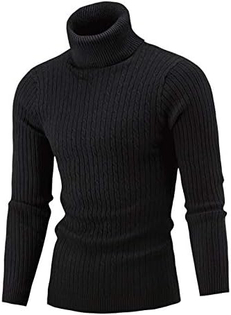Xxbr suéter de pulôver de gola alta de malha robusto para masculino, inverno de manga comprida no pescoço de fundo
