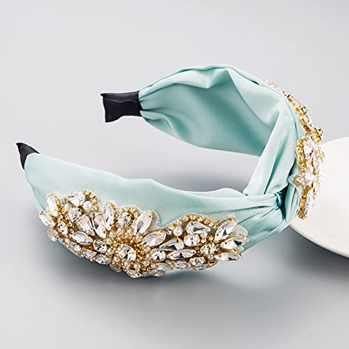 QTMY Fashion Bands Crystal Gemstone Pearls Acessórios para cabelos Banda de cabeça de moda de moda para mulheres,