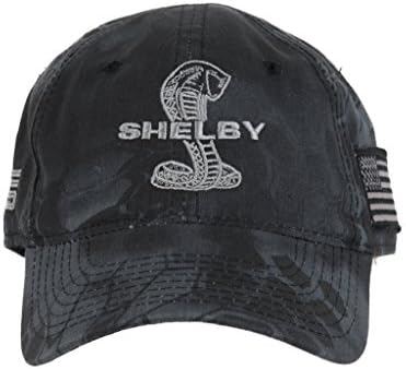 Shelby Black Camo Cap Hat | Oficialmente licenciado Produto Shelby® | Ajustável, um tamanho único se encaixa em