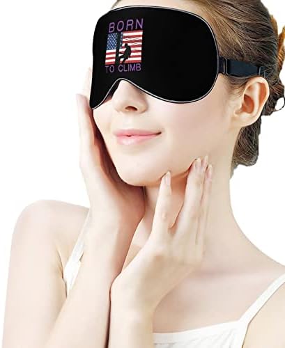 Nascido para escalar máscara de olho com alça ajustável para homens e mulheres noite de viagem para dormir uma