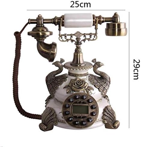 MyingBin Antique Mão gravando telefone líquido com identificação de chamadas em tempo real Resina estátua
