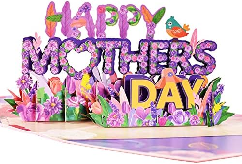Shohoku Feliz Dia das Mães Pop-Up Cartão, Card de Dia das Mães 3D feito com envelope, cartão de mensagem-