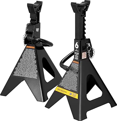 Big Red At43002Abr Torin Double Breating Steel Jack Stands, 2 pacote, 3 toneladas, preto