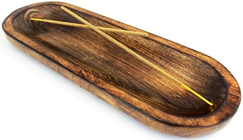 Kaizen Casa Incense Burner Stick Stick Catcher Catcher Wooden Made Modern Gift Wood Home Decor Tamanho 11