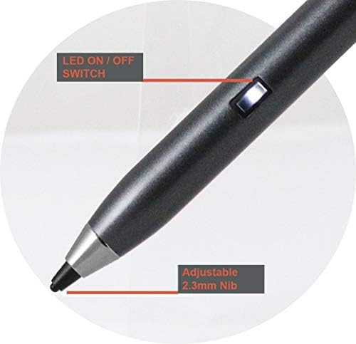 Broonel Grey Point Fine Digital ativo caneta de caneta compatível com o Lenovo Ideapad 330s 14 polegadas