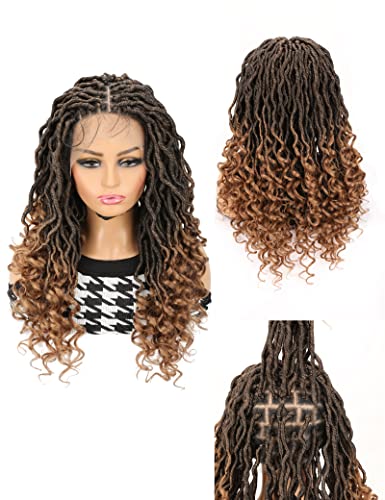 Avellabee trançada perucas para mulheres negras FAUX LOCS peruca 22 polegadas deusa Dreadlock peruca cacho