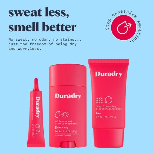 Duradry 3-Step Protection System - AM Deodorant, PM Antiperspirant Gel, Deep Cleansing & Deodorizing