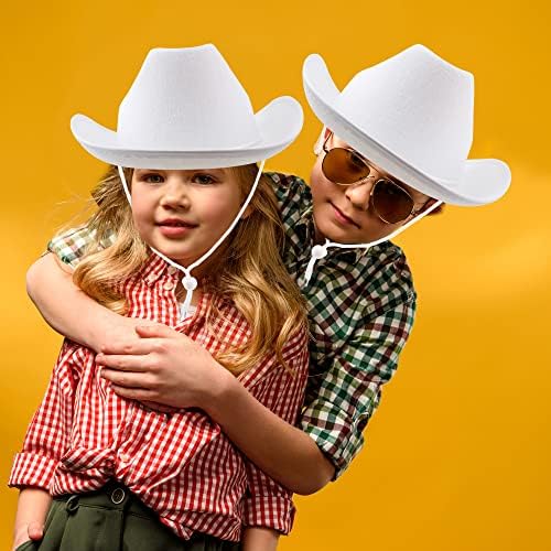 Sgbetter 4 pacote chapéu de cowboy sentiu chapéu de cowboy liso ocidental para crianças cowboy tema festa