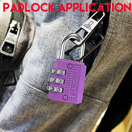 Reset-071 3 dígitos Bloqueio de combinação pequena Padlock minúsculo para Mini Backpack da Backpack da Mini