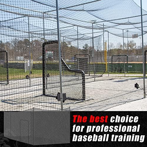 Baseball Batting gage líquido de softball de serviço pesado atingindo prática net líquido portátil rede de gaiola, barreira esportiva Nets de treinamento Equipamento de treinamento para o quintal em casa ao ar livre