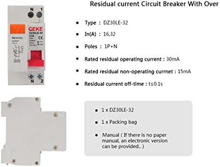 Uncaso 1p+n 230V MCB Circuito de corrente residual com excesso de proteção contra vazamentos de corrente