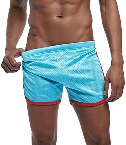 Ymosrh Shorts Homem Calça Home Men Mesh calças de praia respiráveis ​​Slim Fit Three Leggings Shorts