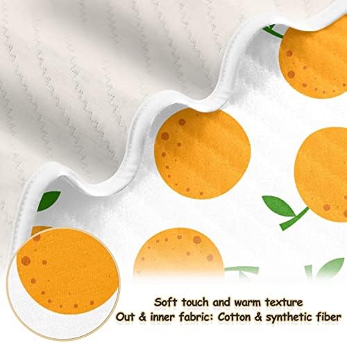 Arranco de laranjas de caretas de cobertor Swaddle para bebês, recebendo cobertor, cobertor leve