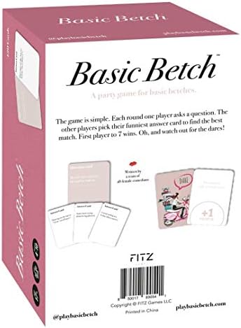 Jogos Fitz: Basic Betch, um jogo de festa para apostas básicas, perfeito para um jogo de cartas noturnas para