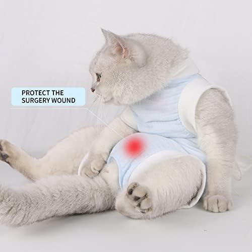 WZ Pet Cat Curgery Recovery Suas para feridas abdominais ou doenças de pele, traje de recuperação suave para