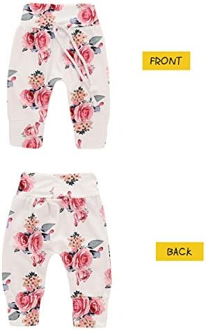 3pcs infantil de roupa de menina de bebê infantil com capuz de manga comprida com calças florais de bolso de
