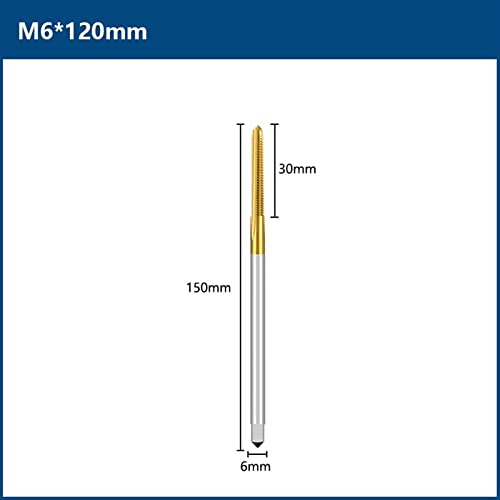 Torneira de parafuso Frill m2-m12 Torne a flauta reta 90-150 Comprimento da máquina métrica do plugue da máquina para parafuso de metal Ferramentas de rosca 1pcs