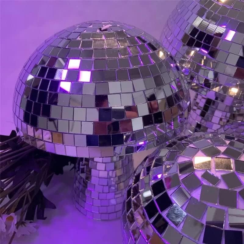 Bola de discoteca de cogumelo de Looddo, 2022 Bola decorativa de cogumelos 2022, espelho Glitter Disco Ball,