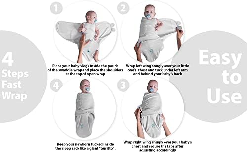 Baby Swaddle Blanket para recém-nascido e infantil, 0-3 meses saco de sono de algodão respirável com