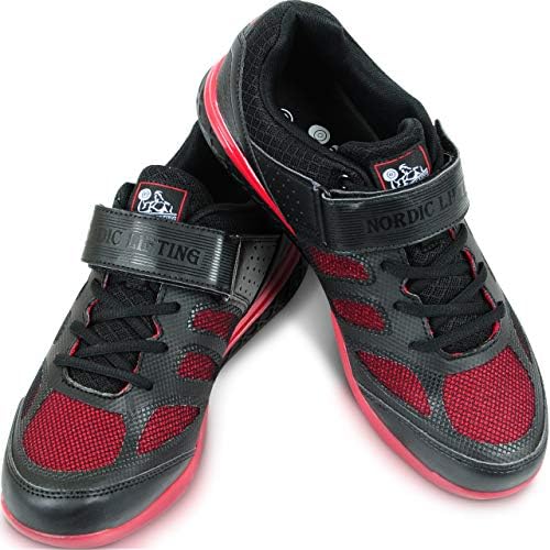 Bola de parede de elevação nórdica 12 lb pacote com sapatos Venja Tamanho 10.5 - Black Red