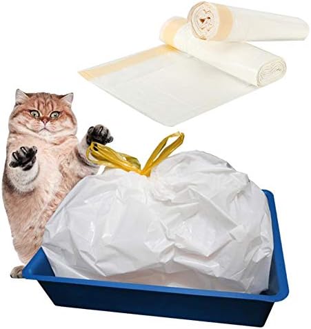 Liners de caixa de areia de gato, sacos de ninhada de gato com suprimentos de gato de gato de cordão